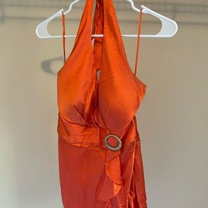 Cache orange small halter top